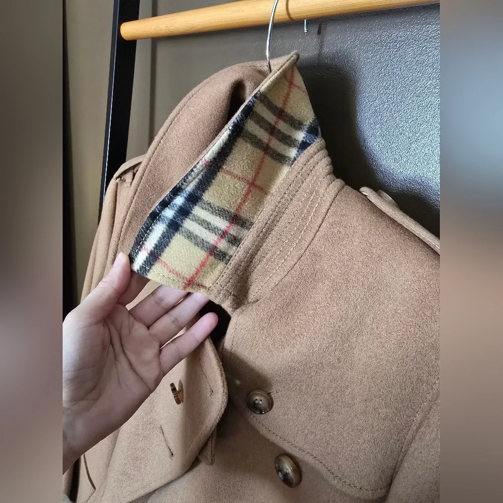 NWT BURBERRY  Cashmere  Double-Breasted Kensington  Coat - Picture 5 of 16